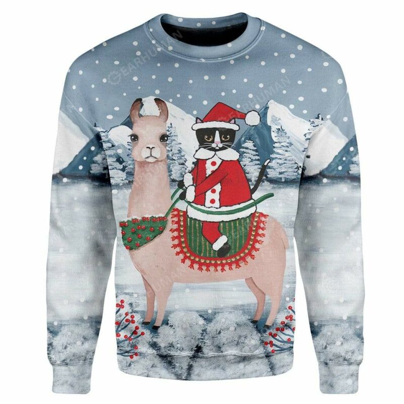 Ugly Christmas Cat Custom Sweater Apparel