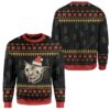 Ugly Christmas Coughing Cat Meme Sweater Apparel