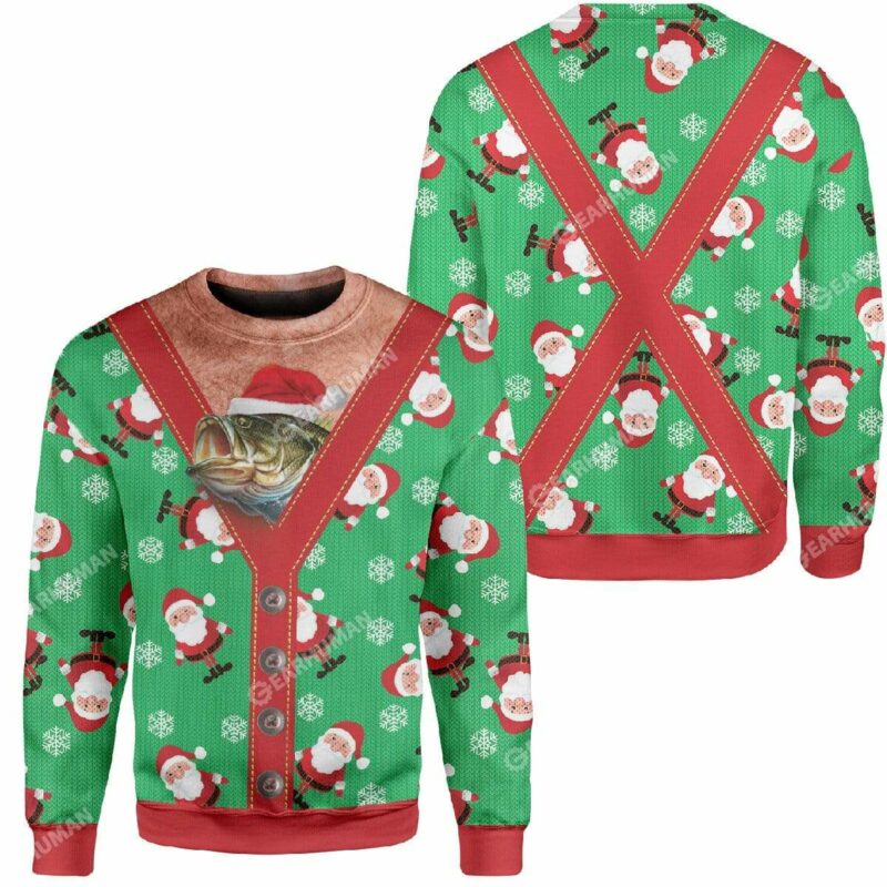 Ugly Christmas Fish Custom Sweater Apparel