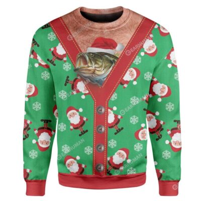 Ugly Christmas Fish Custom Sweater Apparel