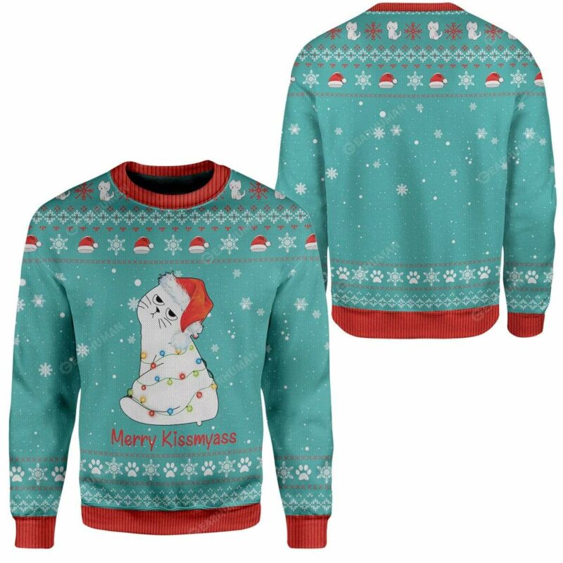 Ugly Christmas Merry Kissmyass Sweater Apparel