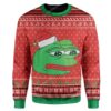 Ugly Christmas Pepe The Frog Custom Sweater Apparel