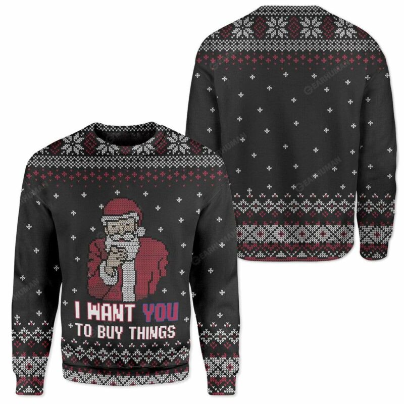 Ugly Christmas Santa Custom Sweater Apparel