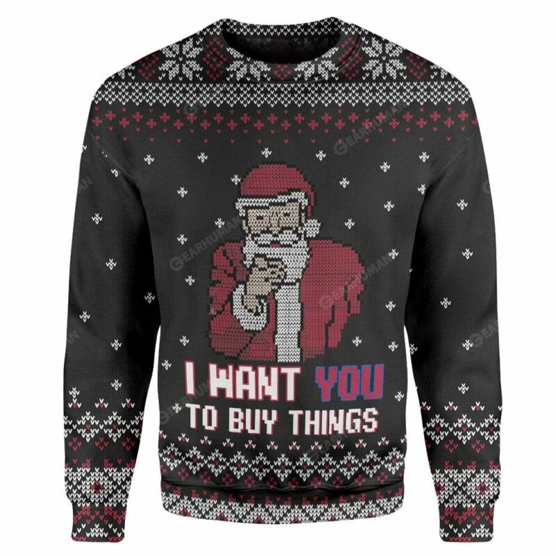 Ugly Christmas Santa Custom Sweater Apparel