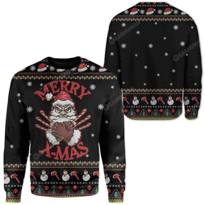 Ugly Christmas Santa Custom Sweater Apparel