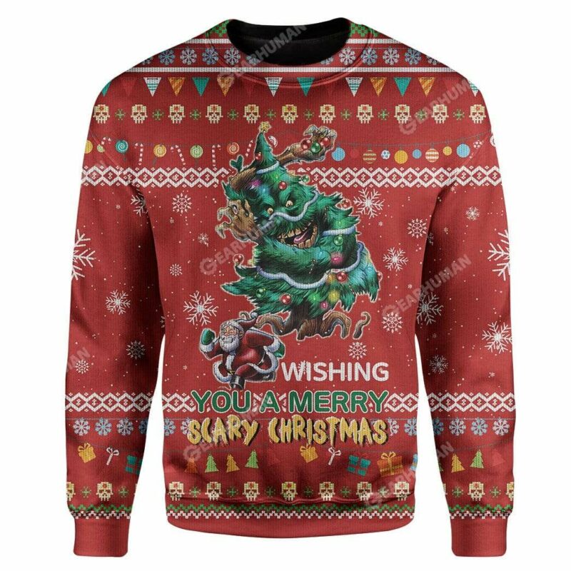 Ugly Christmas Santa Custom Sweater Apparel