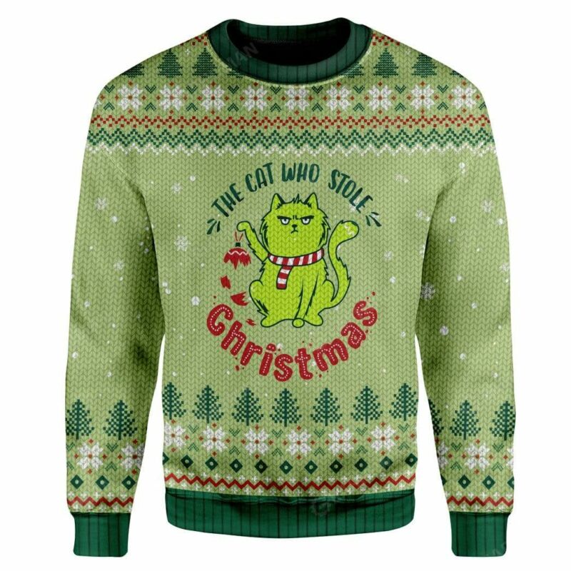 Ugly Christmas The Cat Who Stole Christmas Sweater Apparel