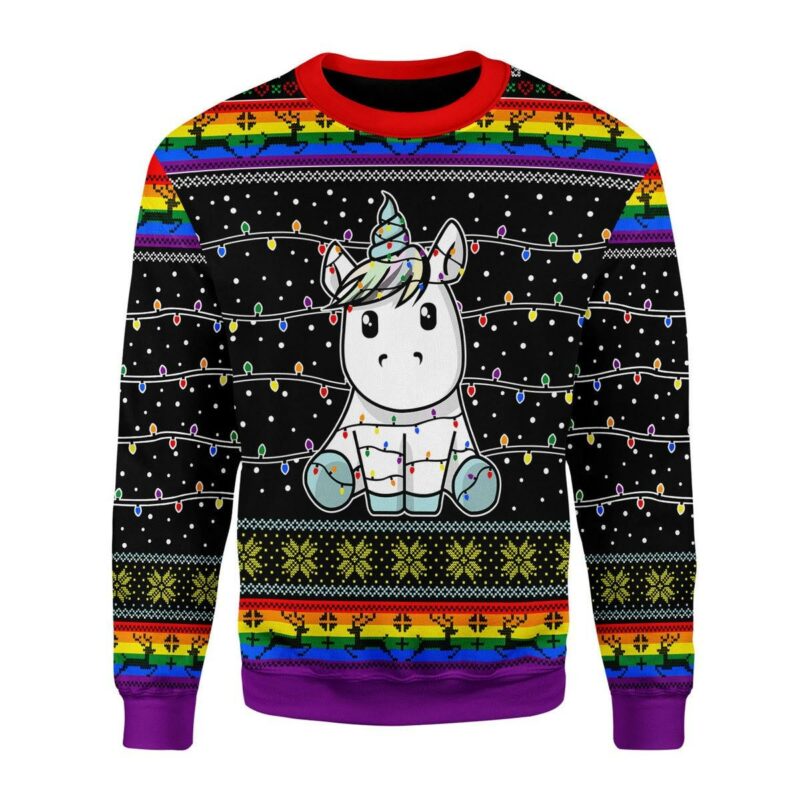 Unicorn Christmas Tree Christmas Sweater