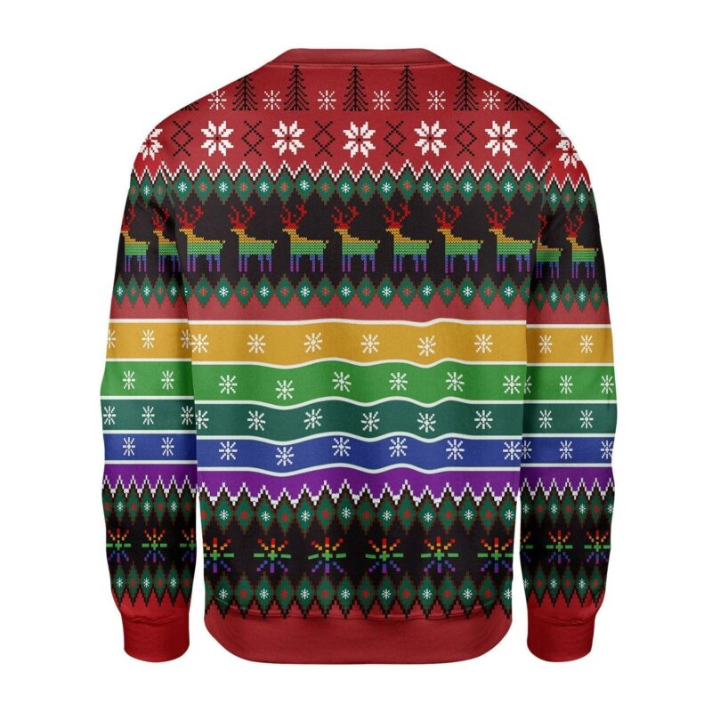 Unicorn LGBT Pew Pew Christmas Sweater