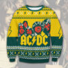 ACDC Yellow Ugly Christmas Sweater