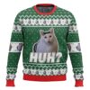 Huh? Cat meme Christmas Ugly Sweater