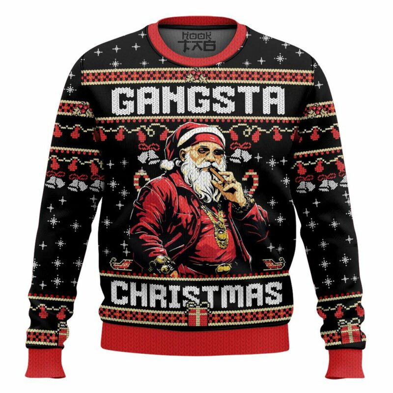 Gangsta Christmas, Funny Christmas Ugly Sweater