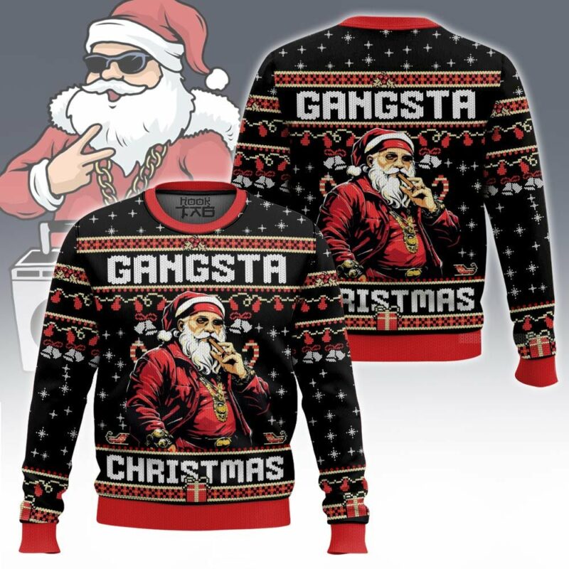 Gangsta Christmas, Funny Christmas Ugly Sweater