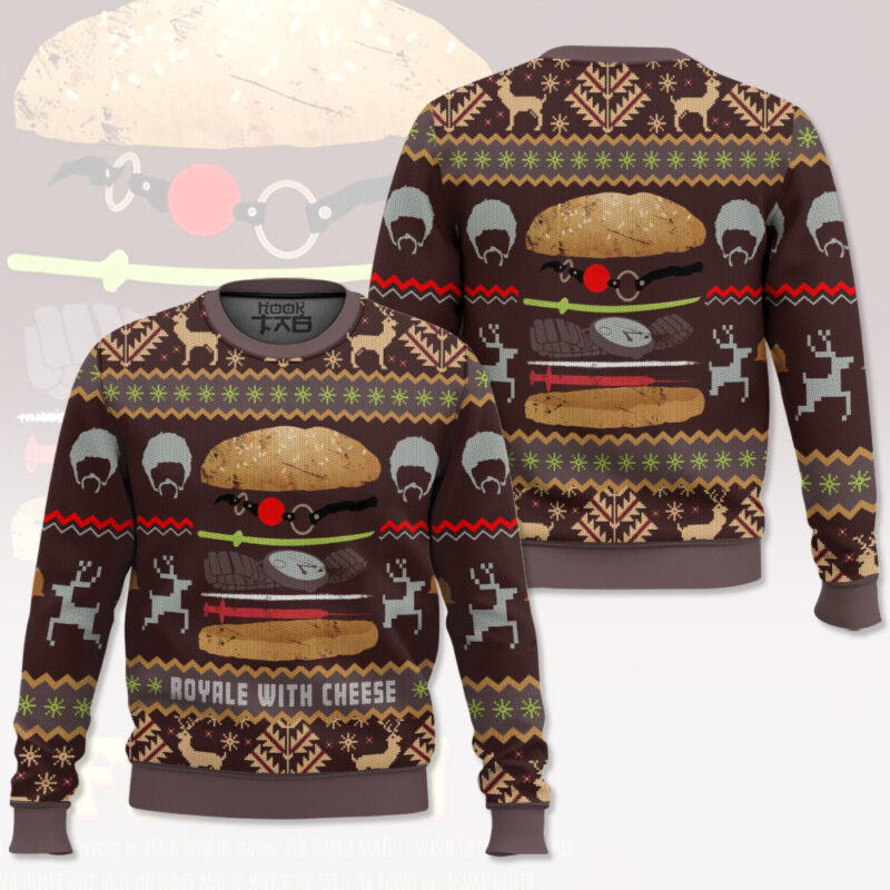 Pulp Fiction, Royale With Cheese Christmas Ugly Sweater