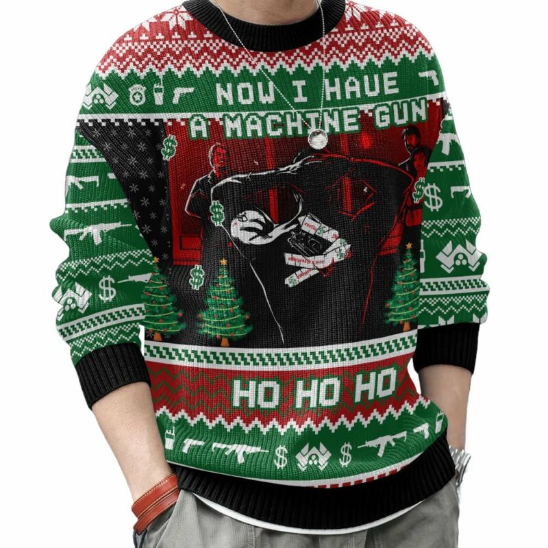 Die Hard, McClane “Now I have a machine gun. Ho ho ho” Christmas Ugly Sweater