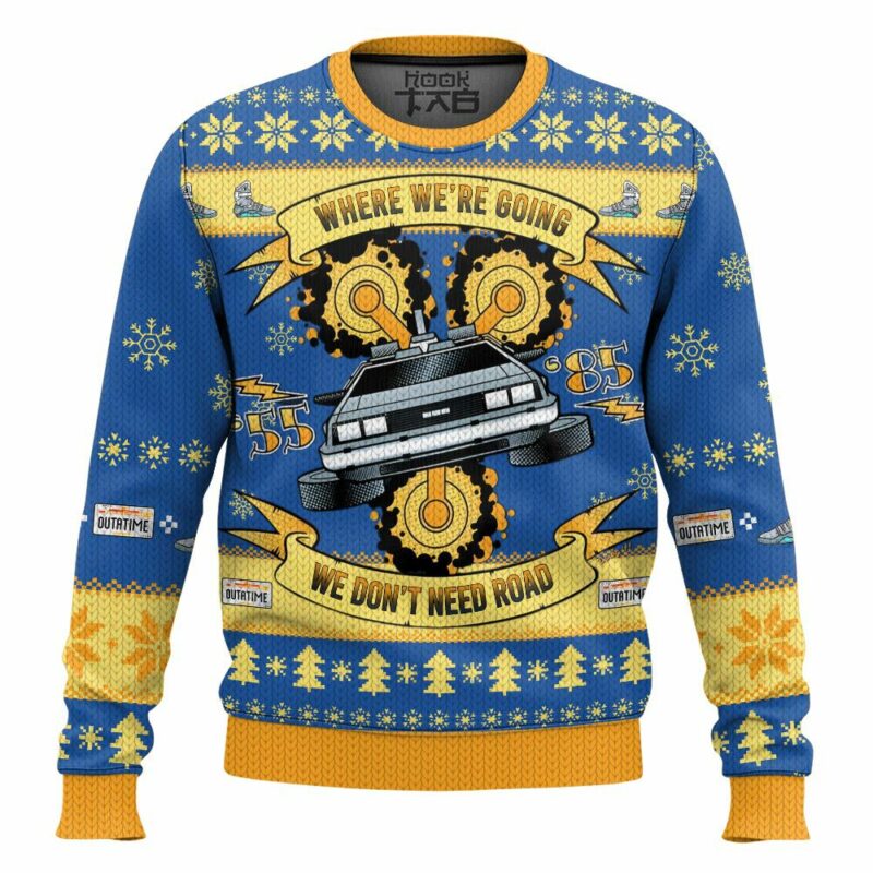 Back to the Future Christmas Ugly Sweater