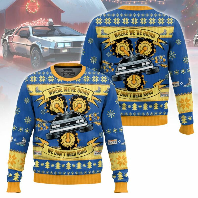 Back to the Future Christmas Ugly Sweater