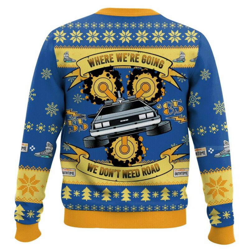 Back to the Future Christmas Ugly Sweater