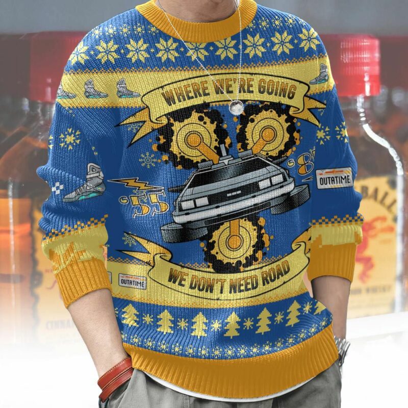 Back to the Future Christmas Ugly Sweater