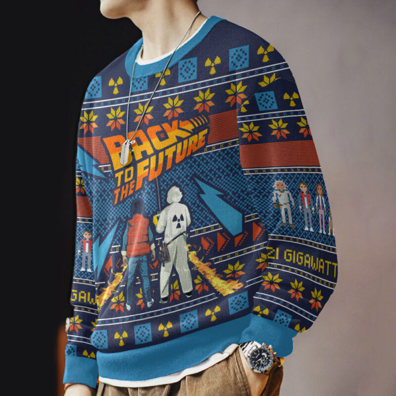 Back to the Future Christmas Ugly Sweater