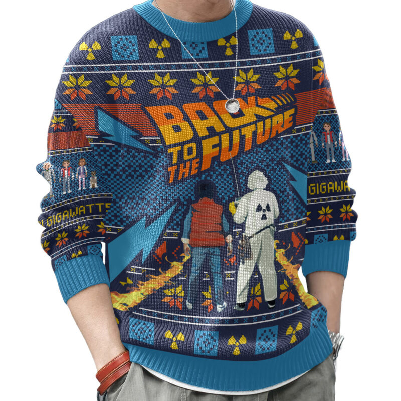 Back to the Future Christmas Ugly Sweater