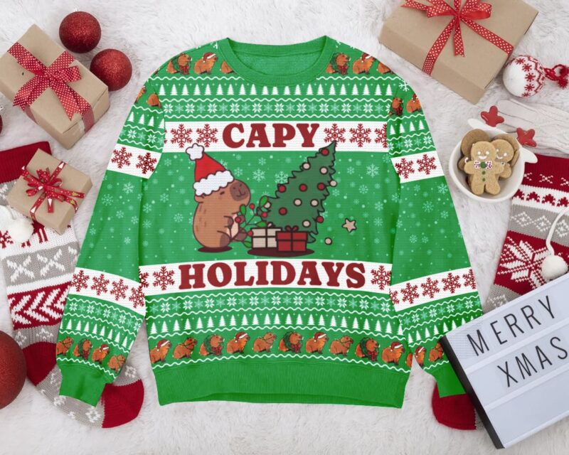 Capy Holidays, Christmas Ugly Sweater