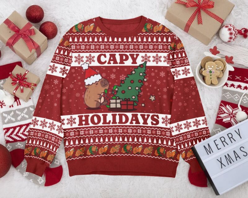 Capy Holidays, Christmas Ugly Sweater