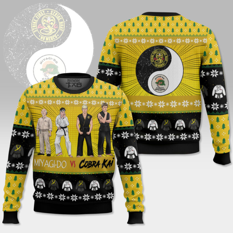 Karate Kid vs Cobra Kai Ugly Sweater