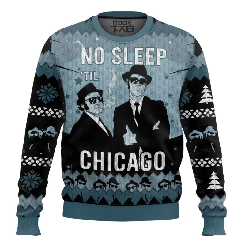 Blues Brothers, No sleep Til Chicago Ugly Sweater