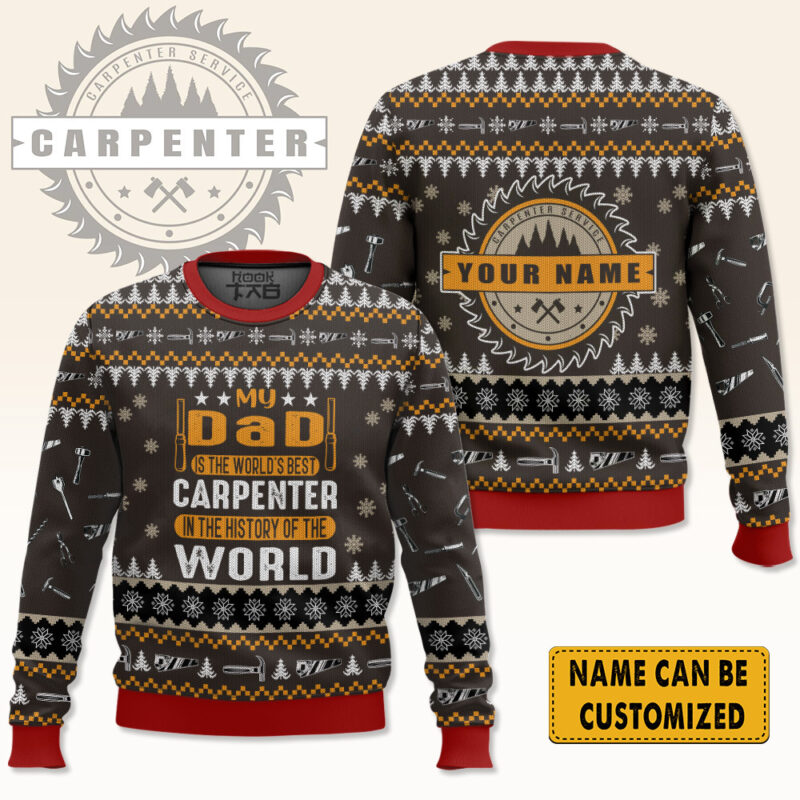 Personalized Proud to be a carpenter v2, Ugly Sweater