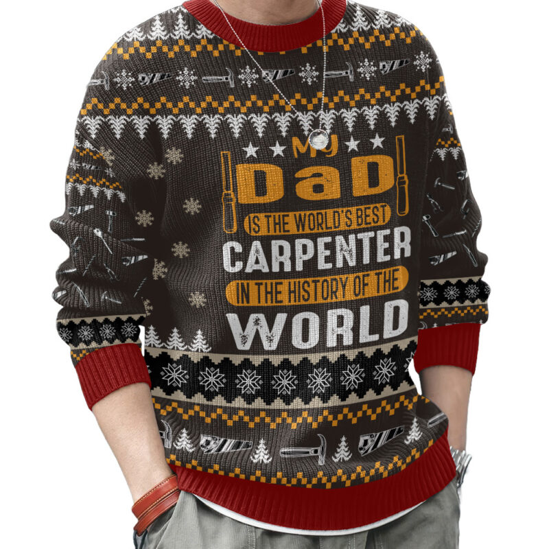 Personalized Proud to be a carpenter v2, Ugly Sweater