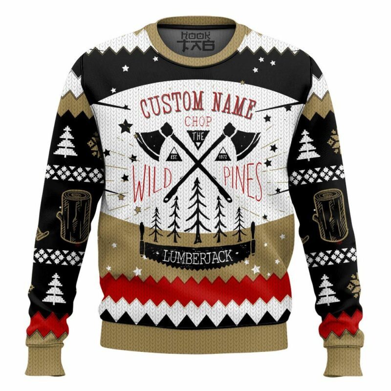 Lumberjack Chop Wild Pines Ugly Sweater