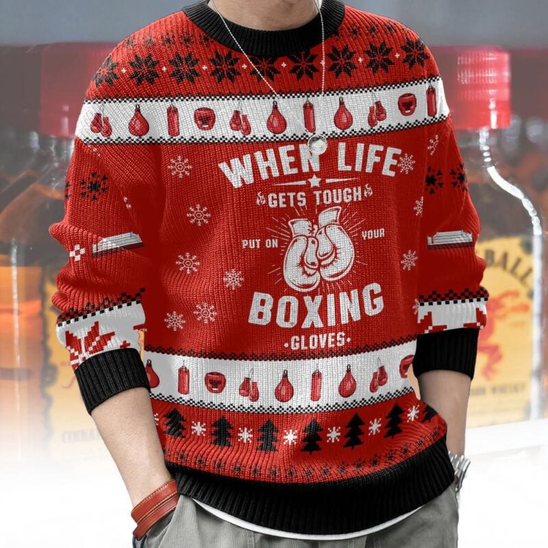 Put on Boxing Gloves Ugly Sweater