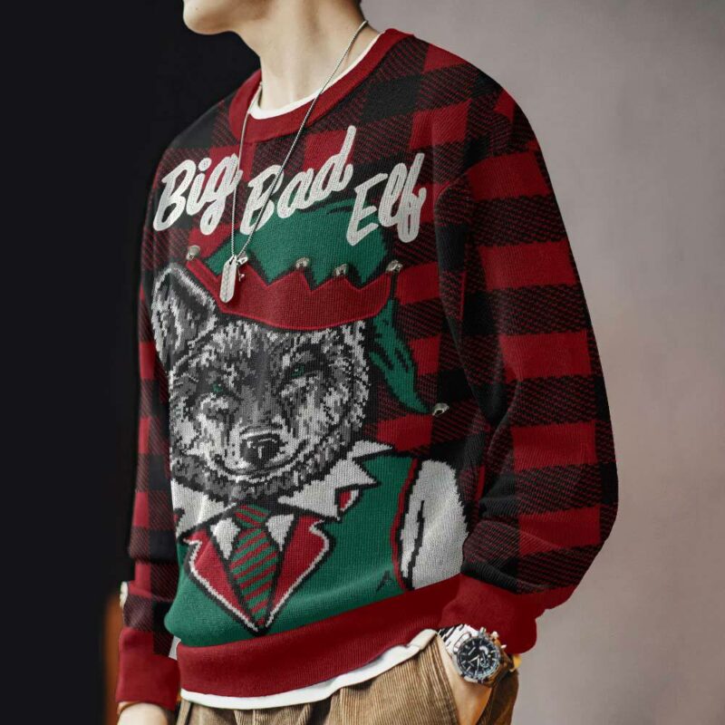 Big Bad Wolf Elf Christmas Ugly Sweater