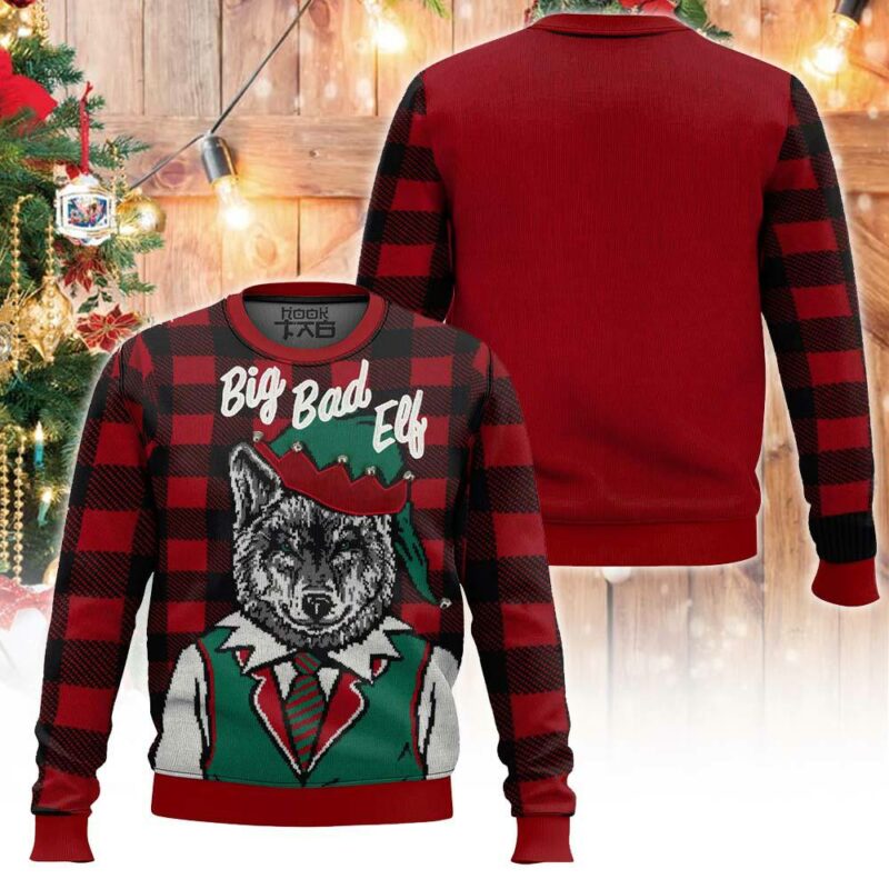 Big Bad Wolf Elf Christmas Ugly Sweater