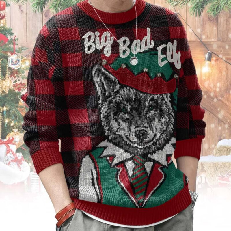 Big Bad Wolf Elf Christmas Ugly Sweater