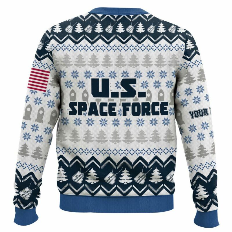 Custom Name Grinch x US Space Force Ugly Sweater V1