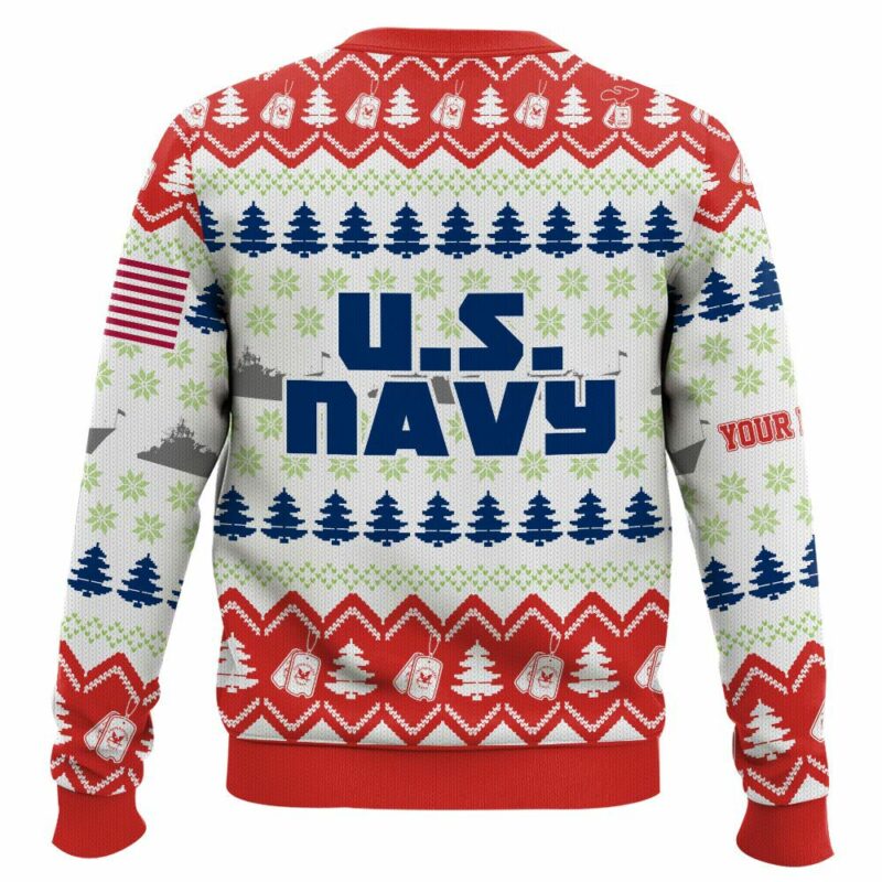 Custom Name Grinch x US Navy Ugly Sweater V1