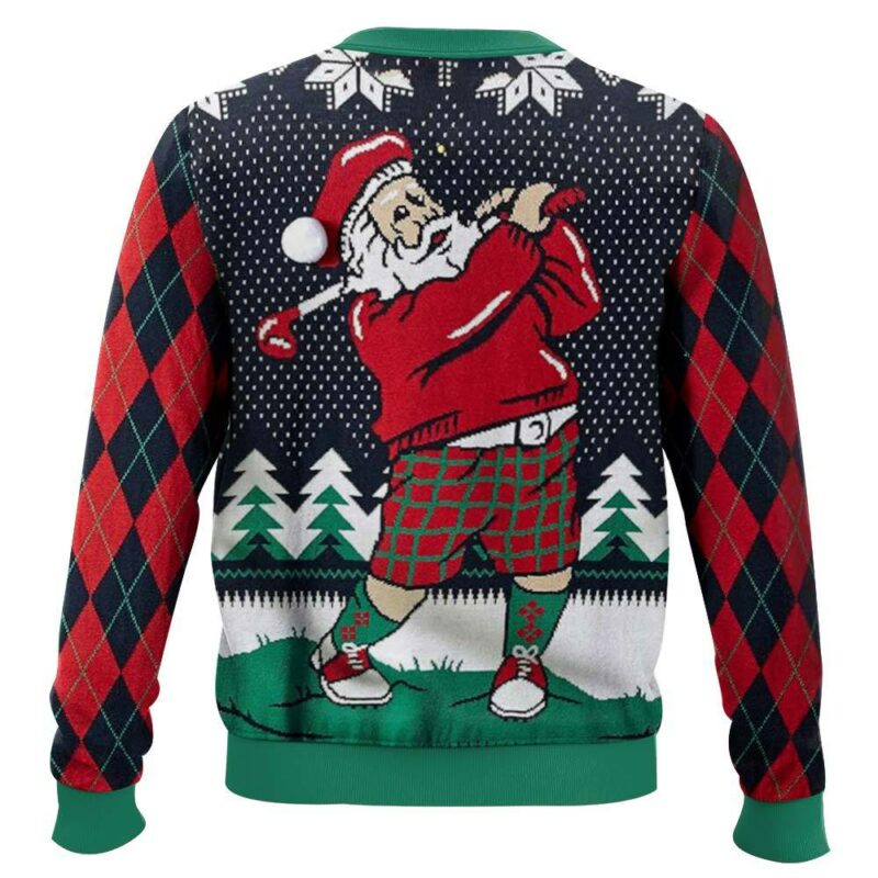 Golf Santa Claus Christmas Ugly Sweater