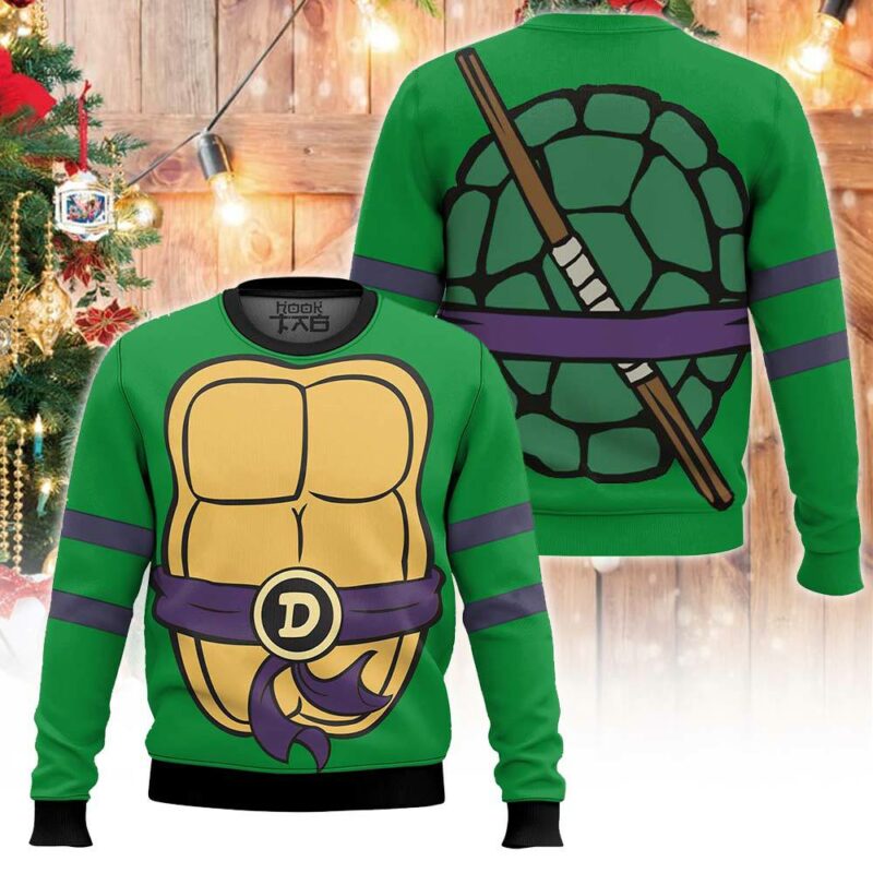 Don Outfit Teenage Mutant Ninja Turtles Ugly Christmas Sweater