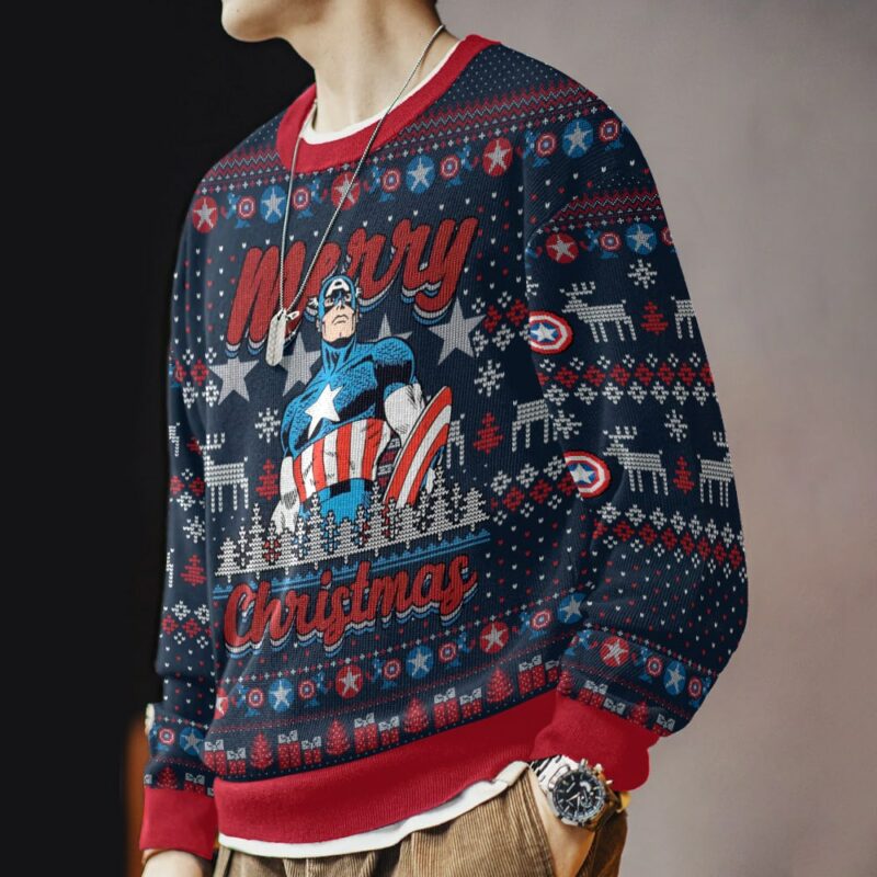 Captain American Christmas Ugly Sweater