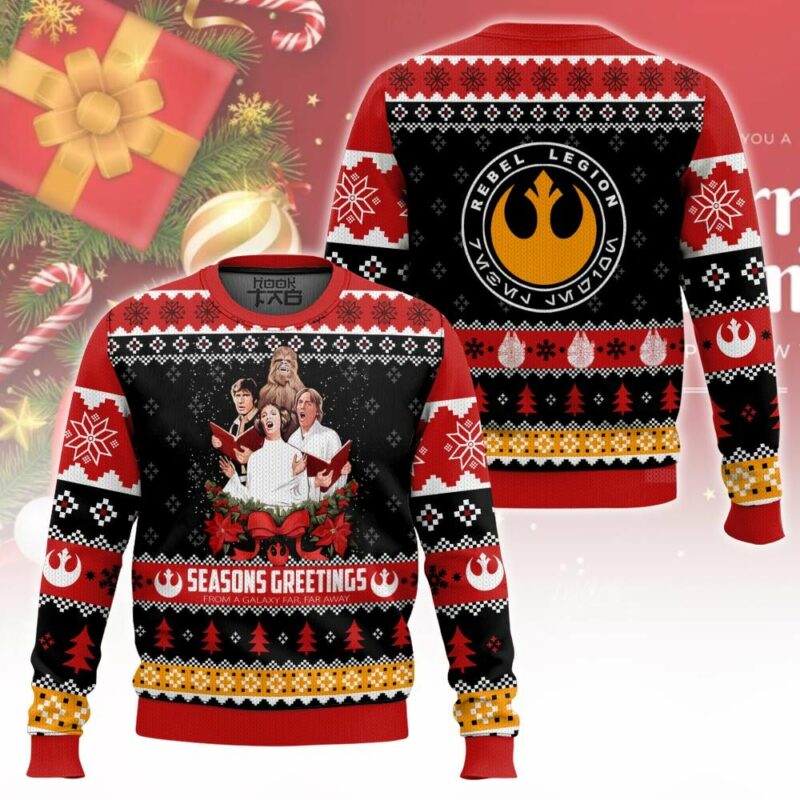 Seasons Greetings, Starwar Christmas Ugly Sweater