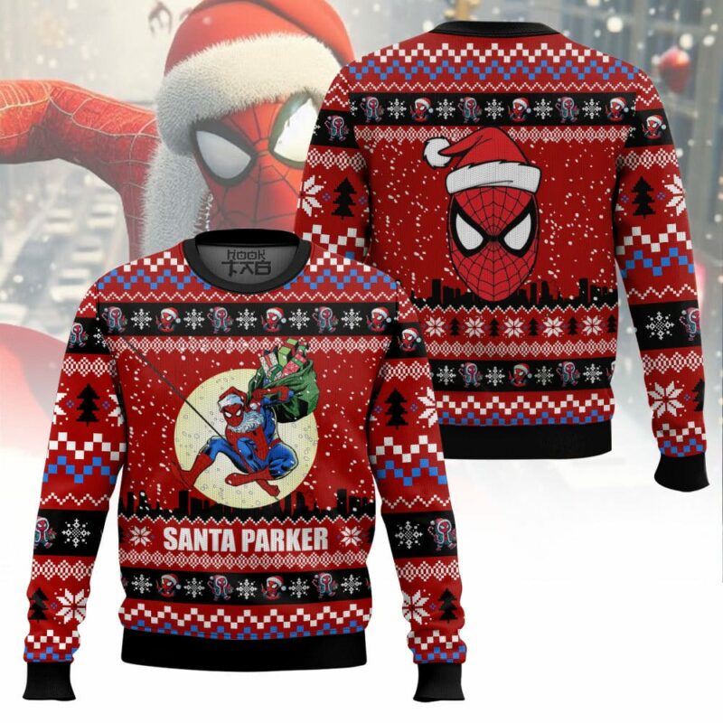 Santa Parker, Spiderman Christmas Ugly Sweater