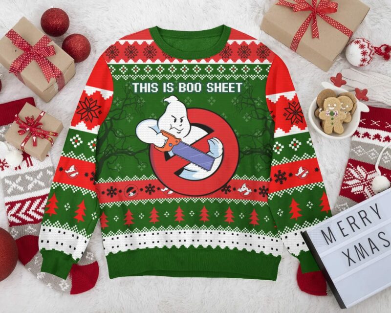 Ghostbusters, This is boo sheet Christmas Ugly Sweater