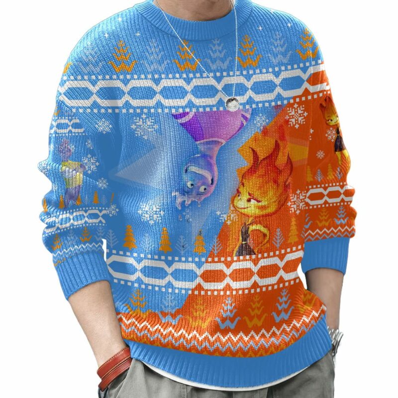 Ember and Wave, Elemental Christmas Ugly Sweater