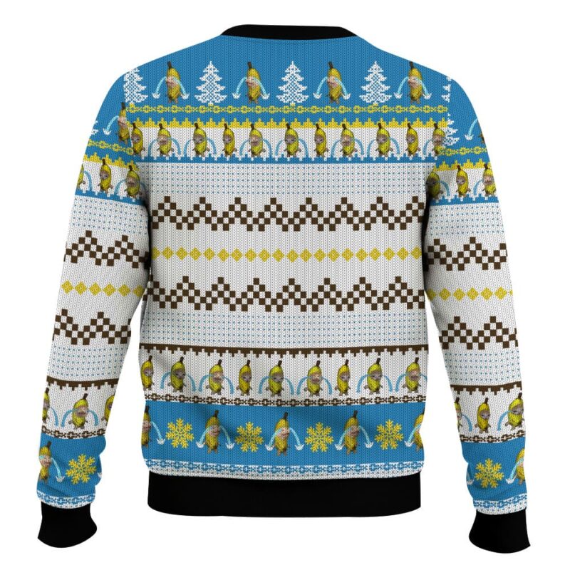 Banana Cat Crying Christmas Ugly Sweater