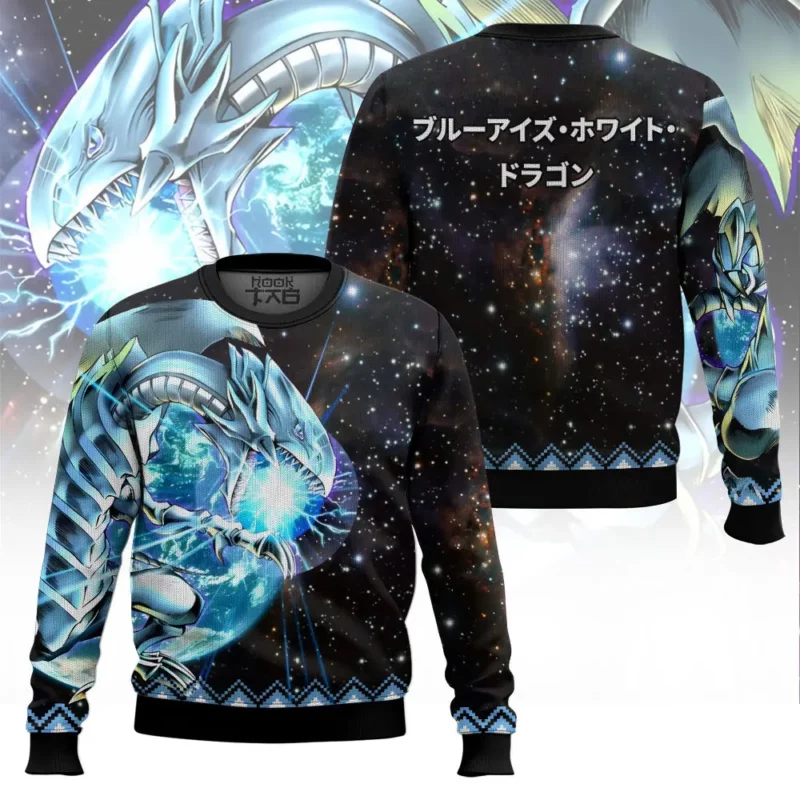 "Blue-Eyes White Dragon", Christmas Ugly Sweater