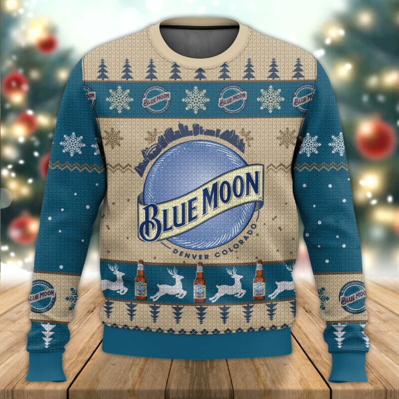 Blue Moon Christmas Ugly Sweater Special Gift For Xmas