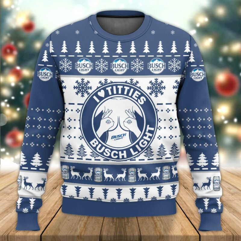 Busch Light Titties Funny Ugly Sweater