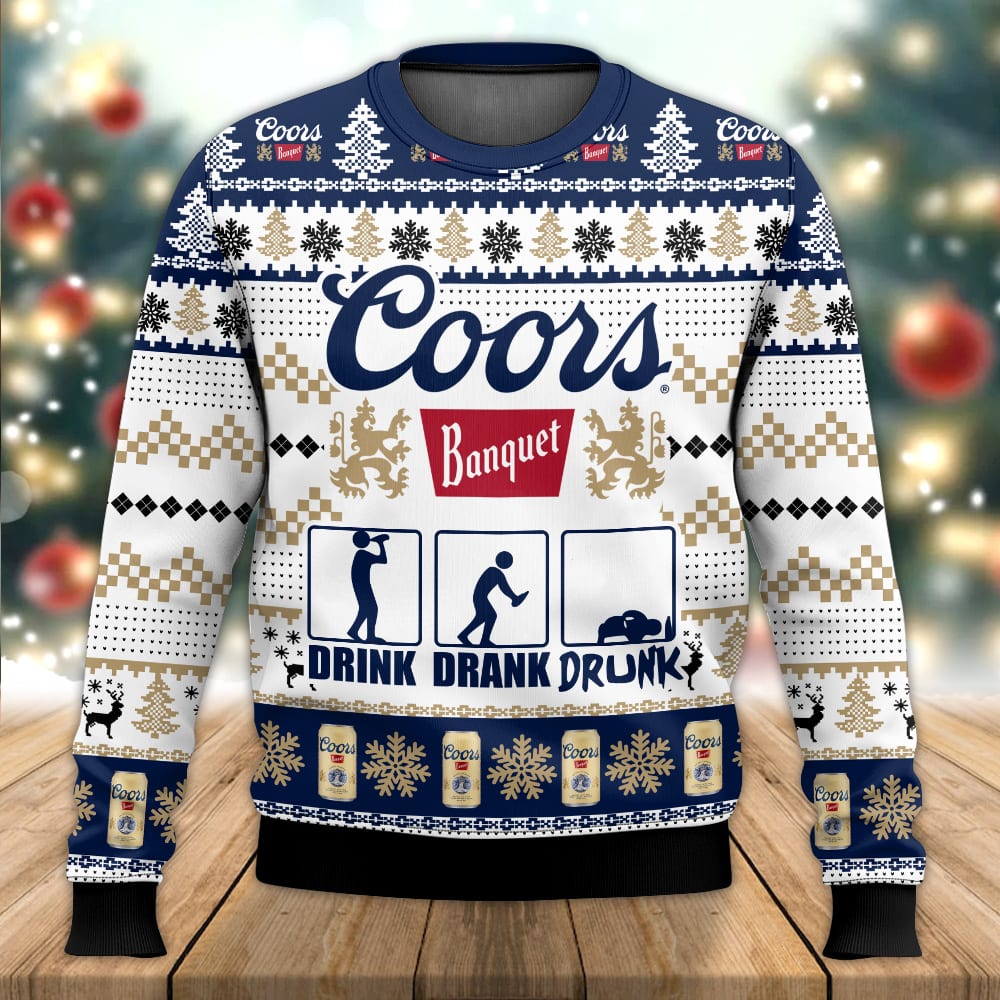 Coors Banquet Drunk Ugly Sweater